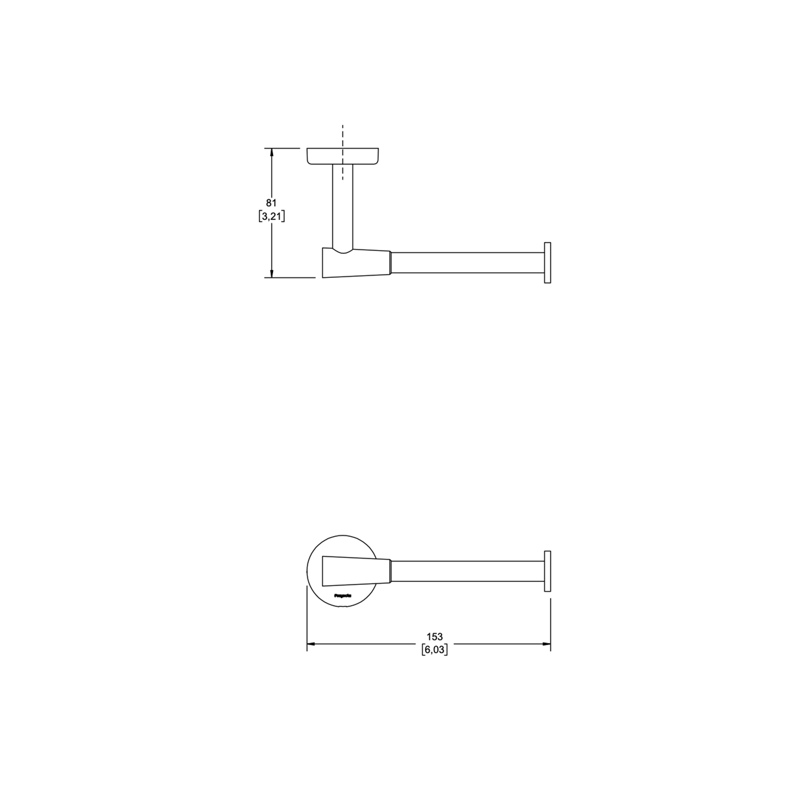 PORTAPAPEL PROYECTA DECO CROMO HORIZONTAL SIN TAPA