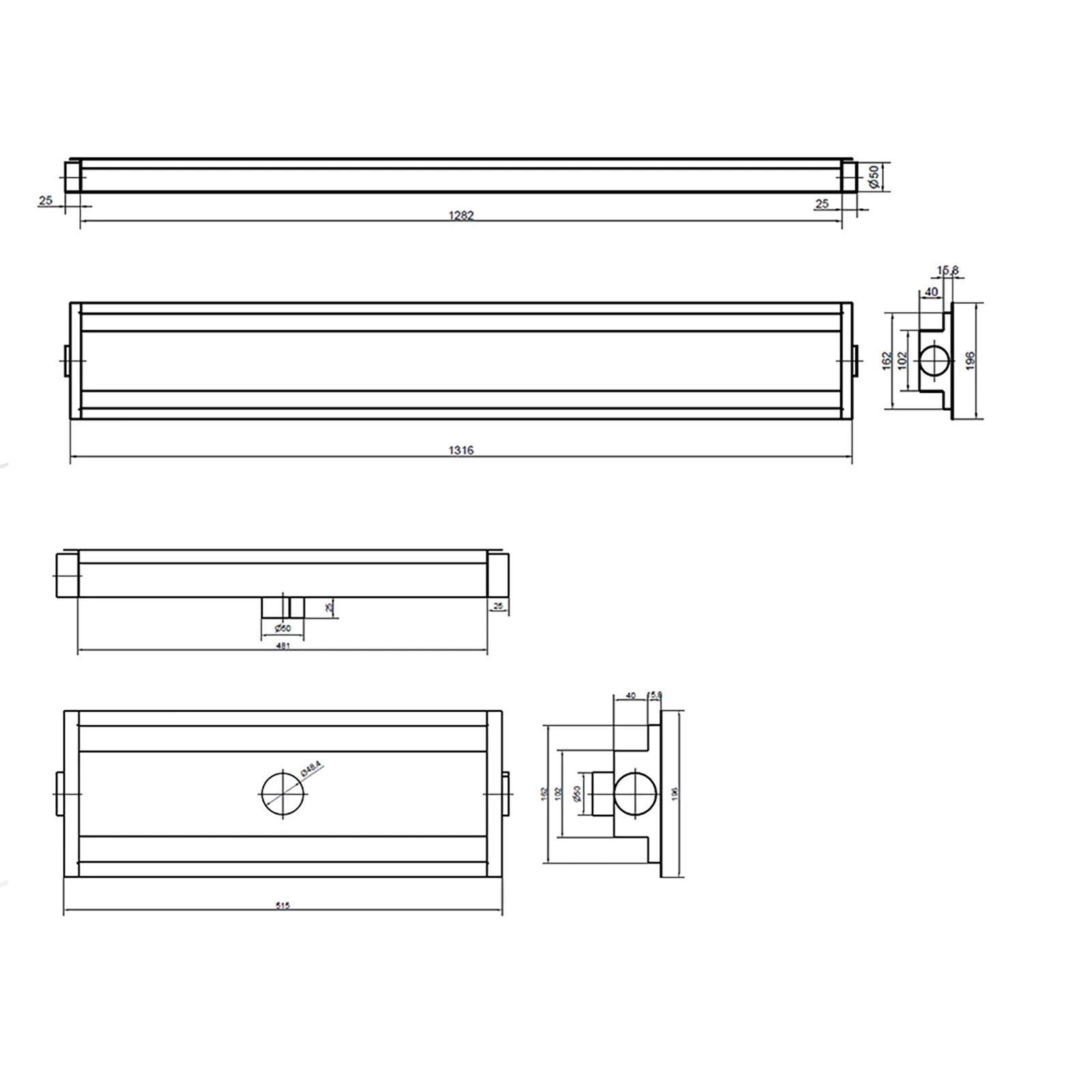 PUBLIC CROMO DESAGUE TAPA INOX CUADRADA 150 X 150 MM 934