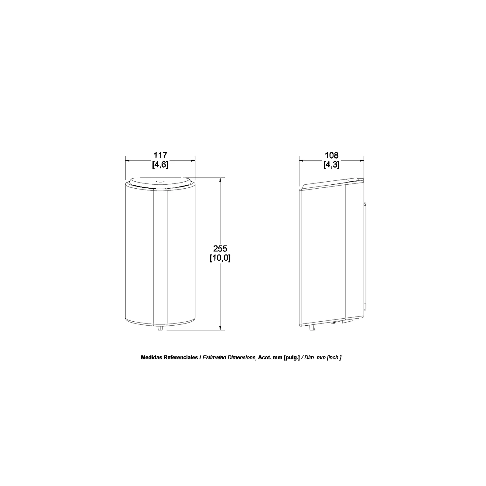 DIPSENSADOR DE JABON LIQUIDO O ALCOHOL GEL DE SENSOR A PARED DE BATERIAS