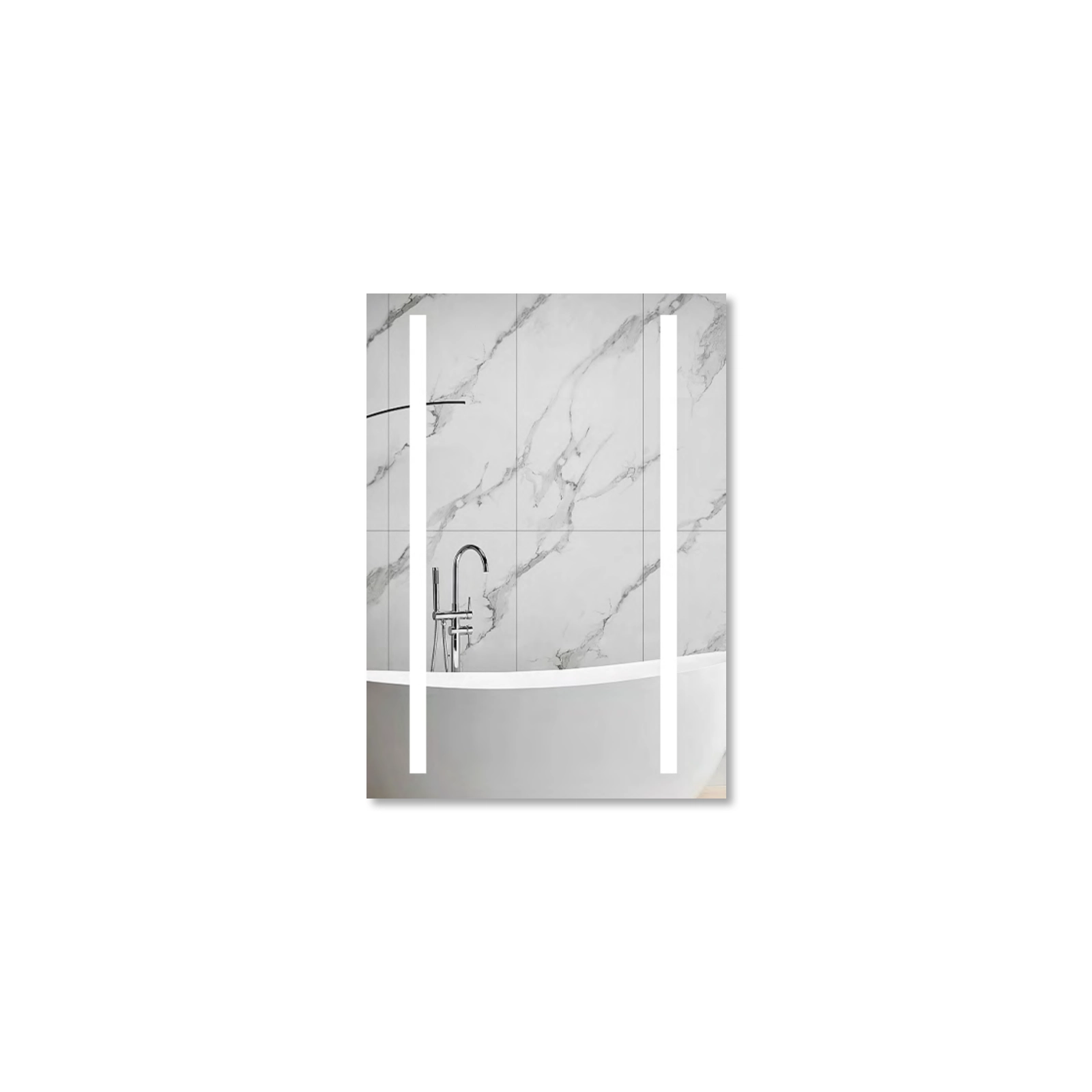 RIO ESPEJO TIPO GABINETE SIN MARCO CON ANTIFOG BLUETOOTH Y LUZ LED 50 X 70 X 14CM