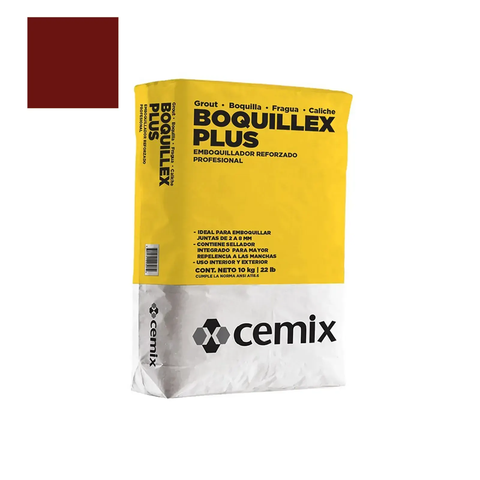 BOQUILLEX PLUS ROJO CON ARENA SACO 10KG