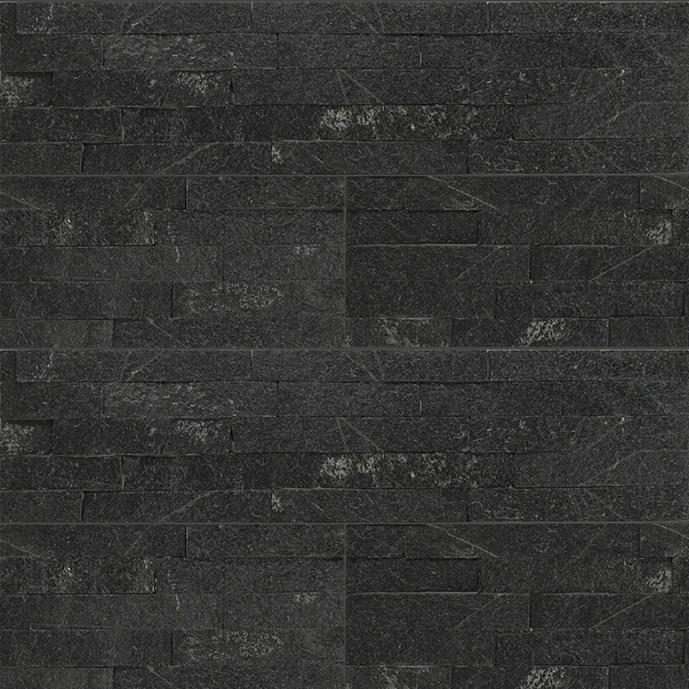 FACHALETA PIEDRA NATURAL WALL STONE RUSTICO BLACK