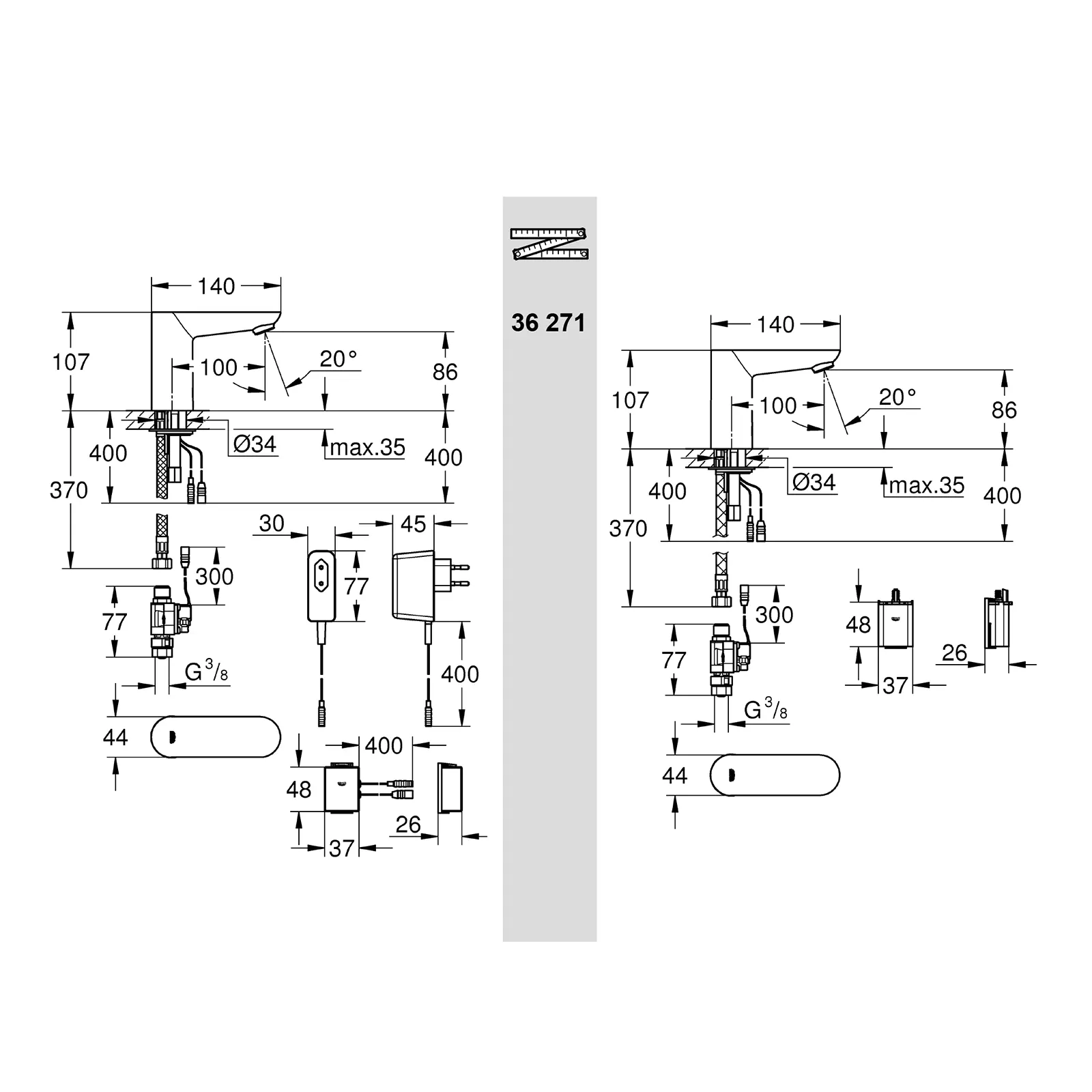 GRIFO DE SENSOR EUROECO DE BATERIAS COSMOPOLITAN E