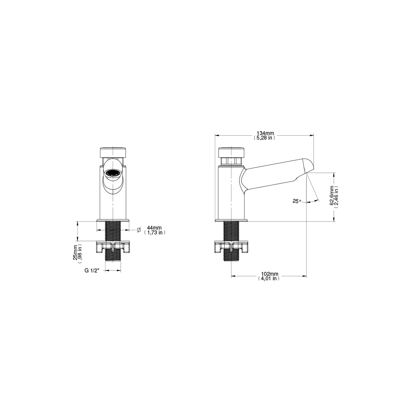 GRIFO INSTITUCIONAL DE PUSH CICLO FIJO PRESSMATIC