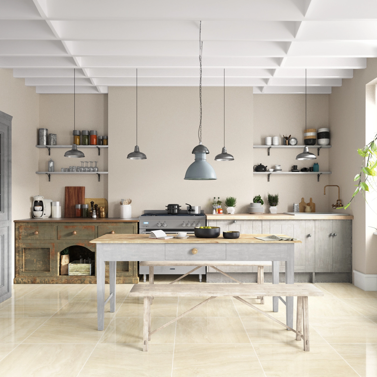 TRAVERTINO CLASSIC BEIGE (P) PULIDO RECT. 60 X 60