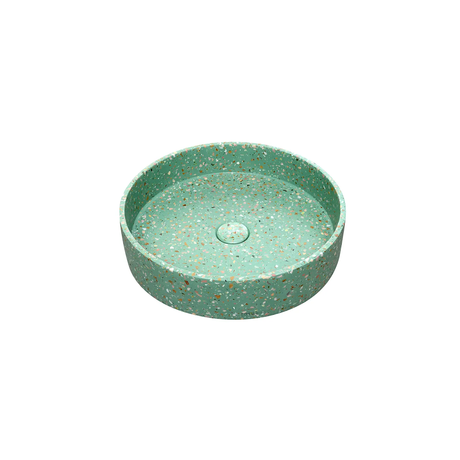 LAVAMANOS CONCRETO BOWL REDONDO TERRAZO VERDE