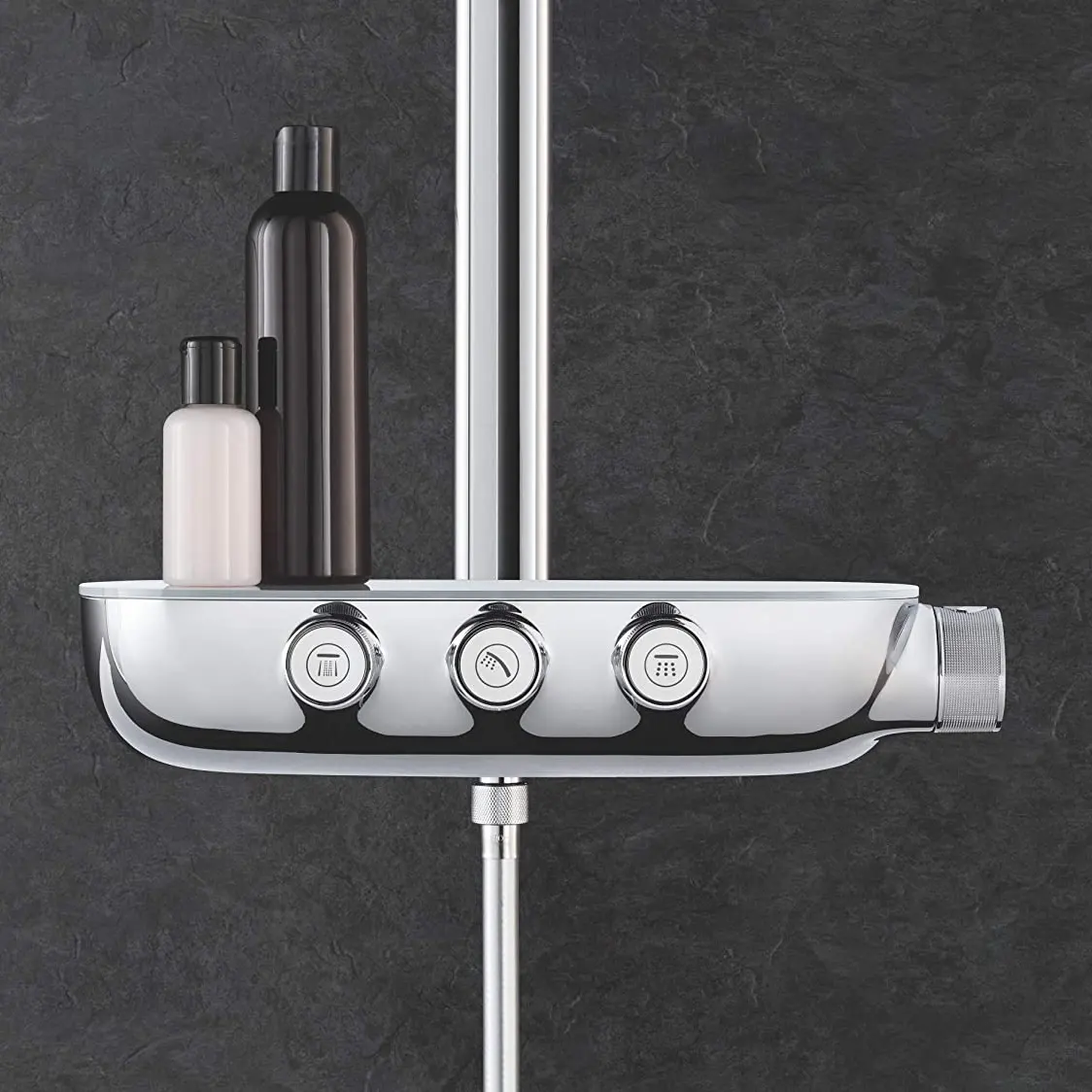 SISTEMA DE DUCHA TERMOSTATO CON BARRA, MANGUERA, TELEFONO Y CABEZA SMARTCONTROL
