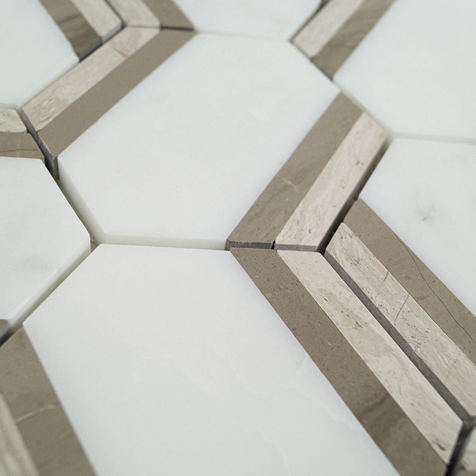 MOSAICO HEXAGONAL BRILLANTE HEXA PYTHON 26X30 CM