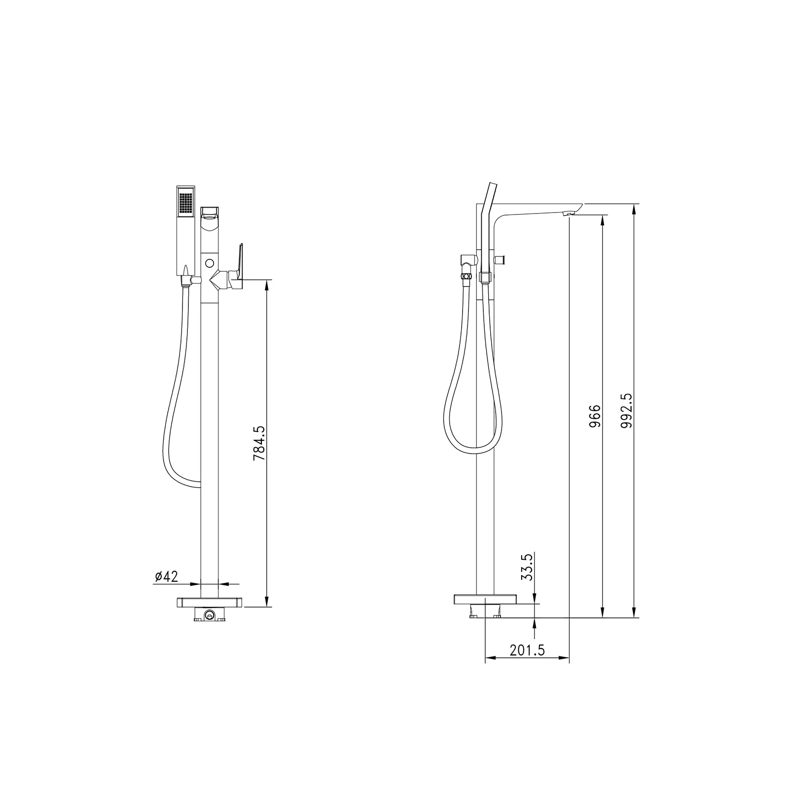 GRIFO TINA FREESTANDING KEOPS