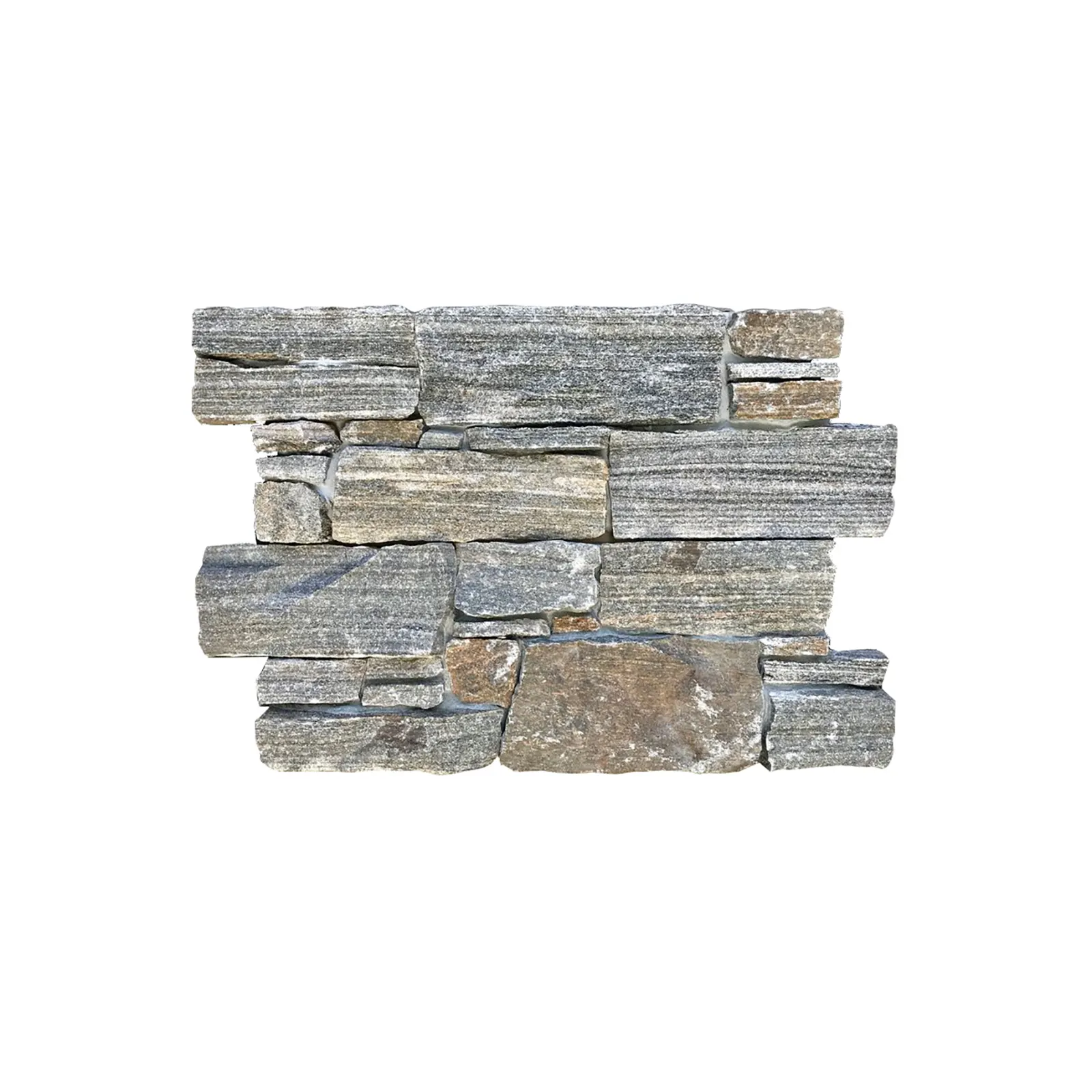 FACHALETA PIEDRA NATURAL WALL STONE RUSTICO GRIS OXIDO