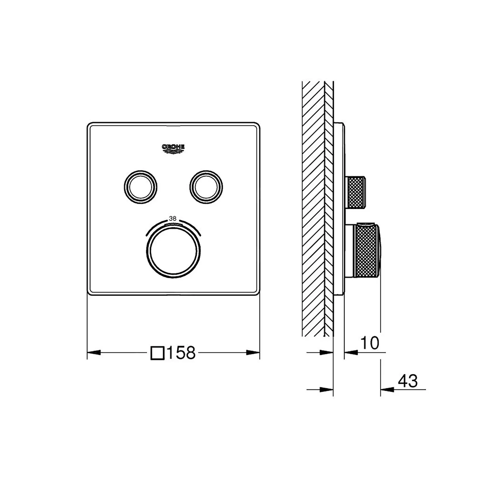 TRIM GROHTHERM SMARTCONTROL 2 VIAS