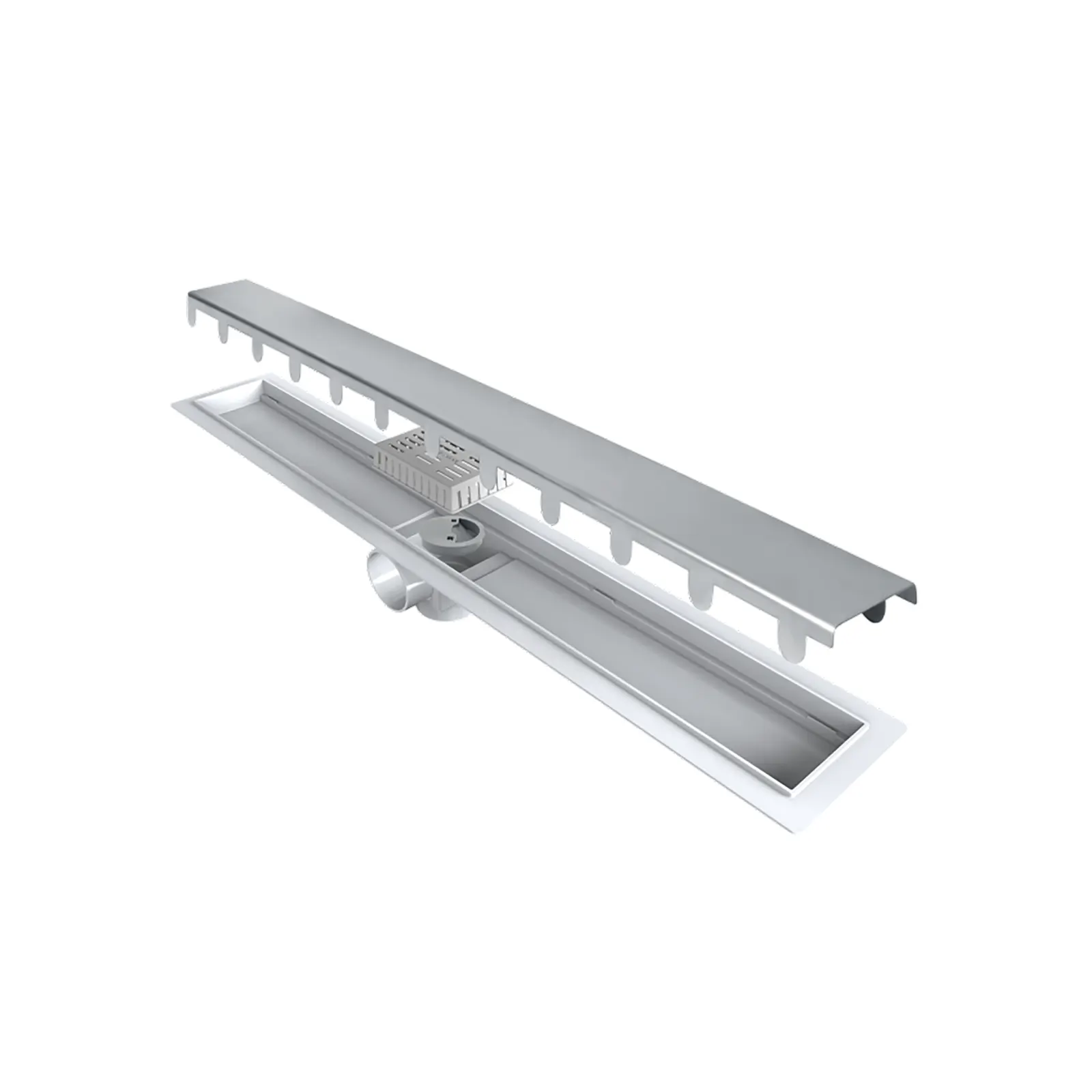 SMART CROMO DESAGUE PERIMETRAL CON TAPA INOX RECTANGULAR 600 MM CON SIFON 917