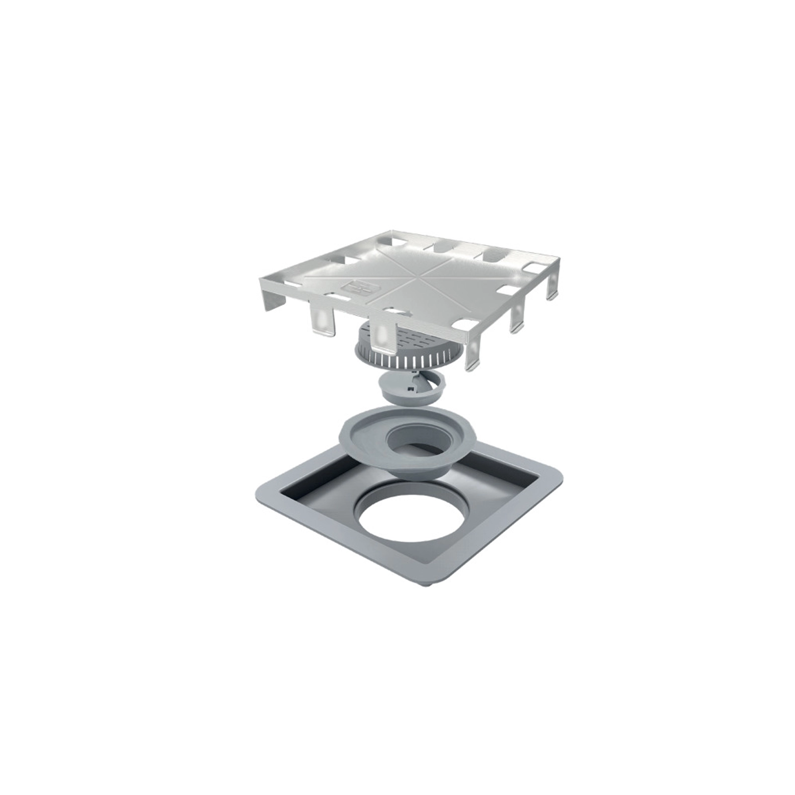 SQUARE CROMO DESAGUE PERIMETRAL PARA INSERTO CUADRADA 150 X 150 MM 209