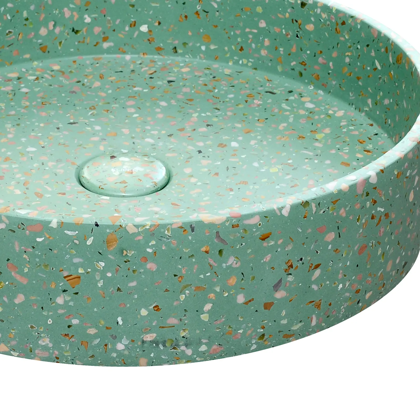 LAVAMANOS CONCRETO BOWL REDONDO TERRAZO VERDE