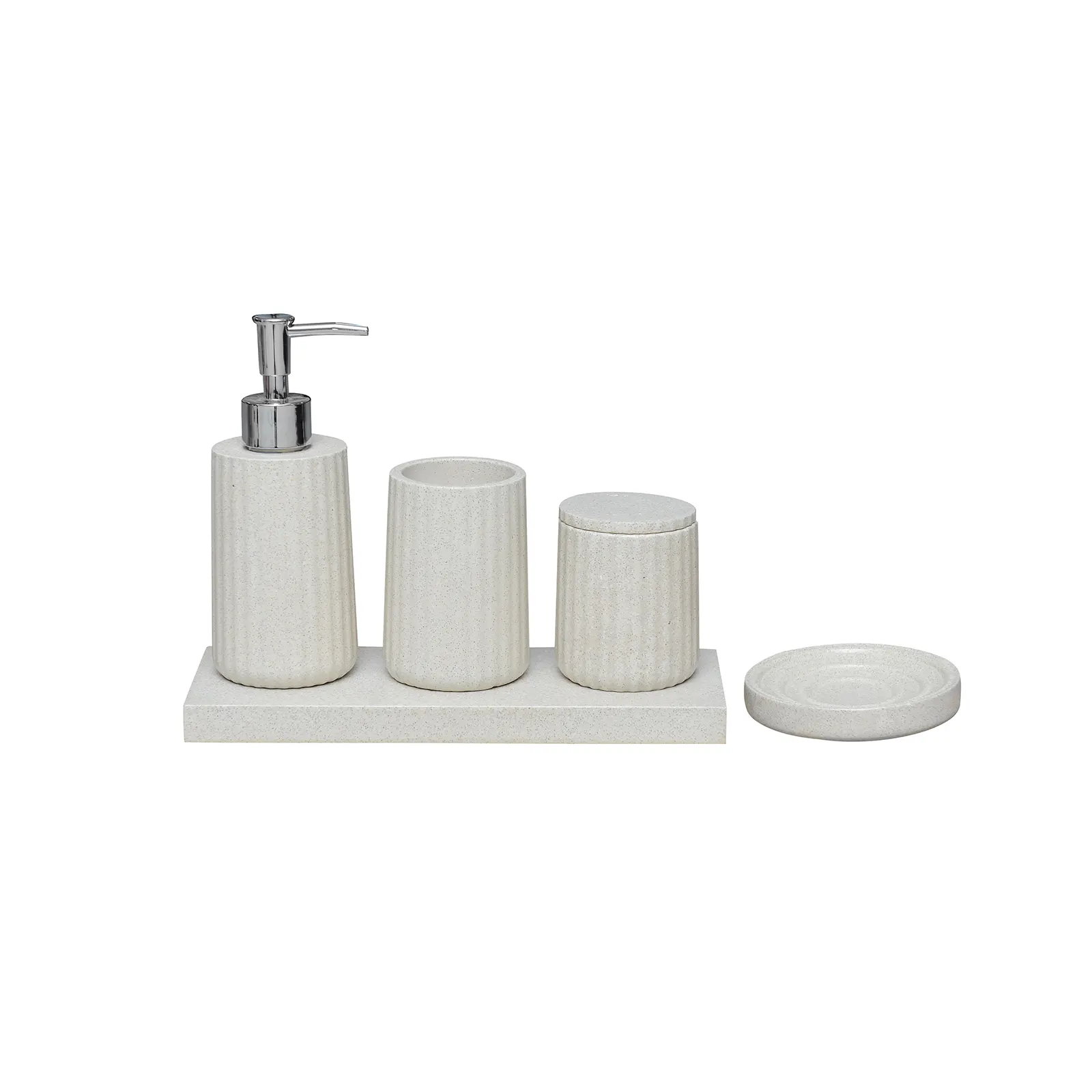 KIT DE ACCESORIOS DE CONCRETO 5PC BLANCO SANDSTONE