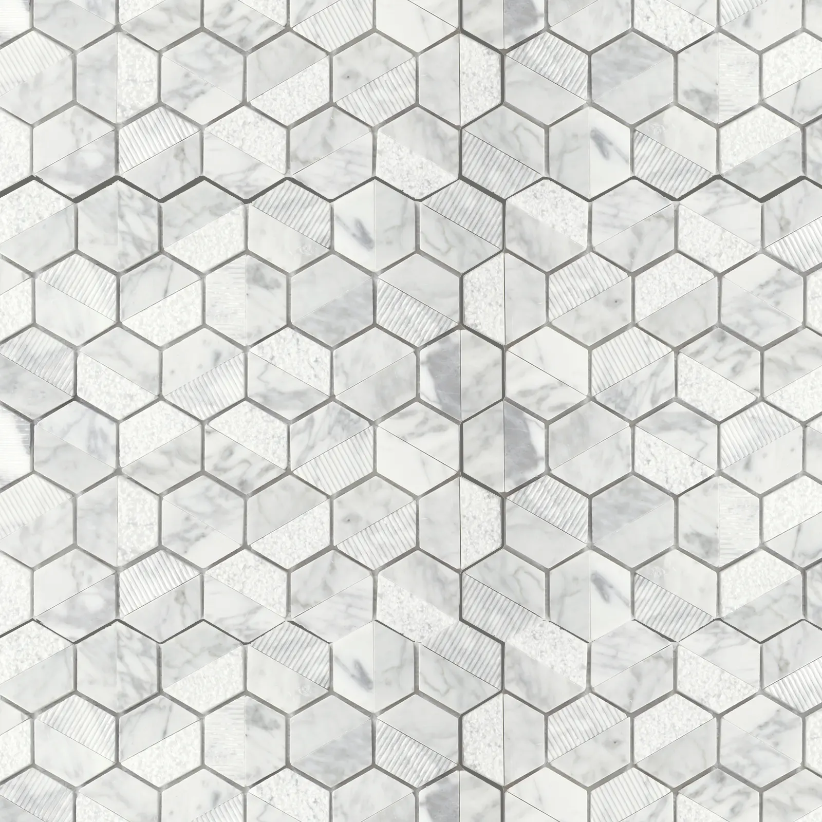 MOSAICOS  HEXAGONAL PETRA MATE