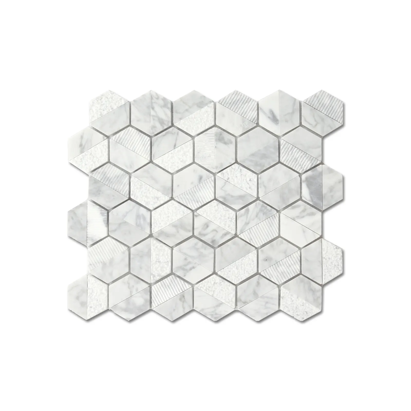 MOSAICOS  HEXAGONAL PETRA MATE