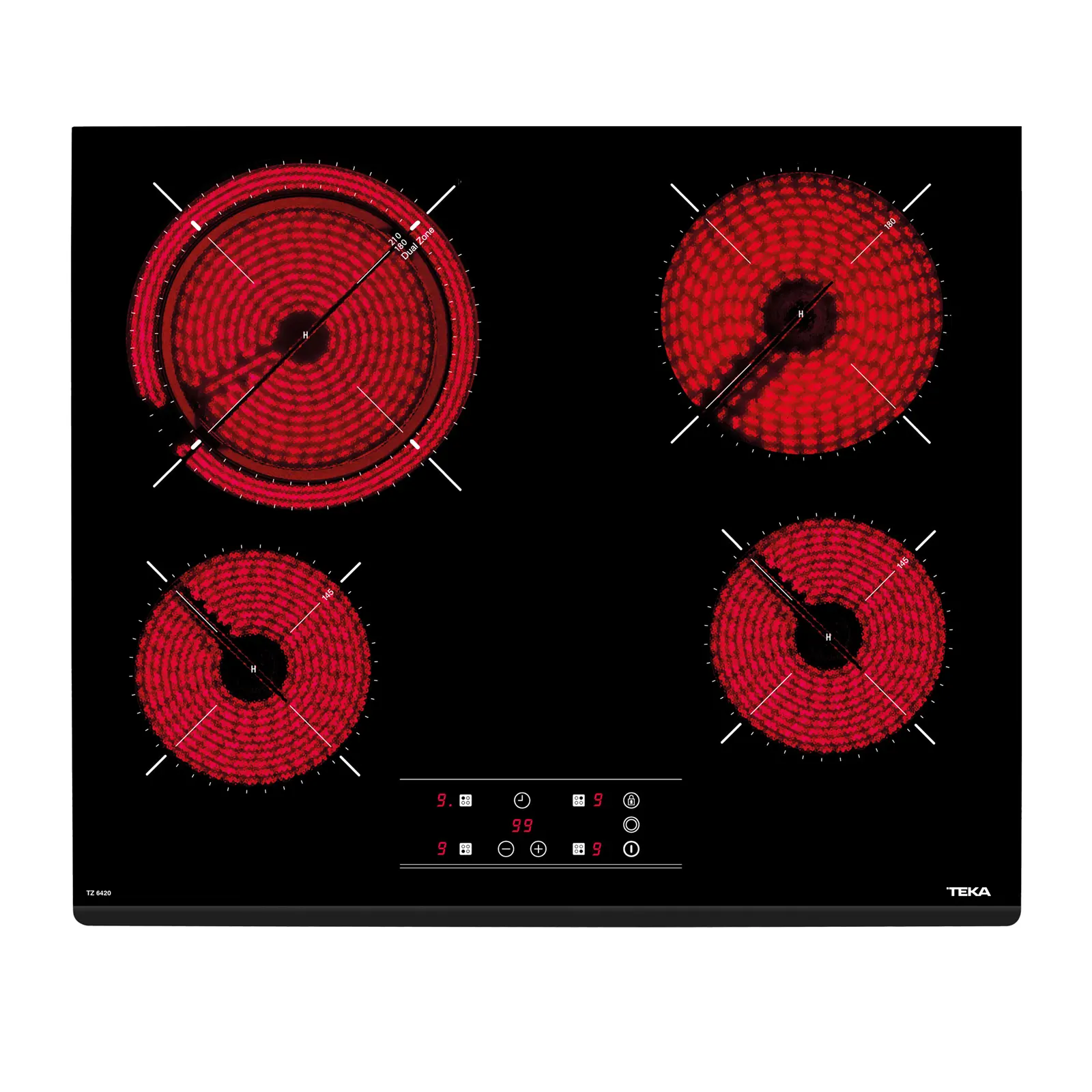 PARRILLA ELÉCTRICA VITROCERÁMICA TT 6420 TOUCH CONTROL