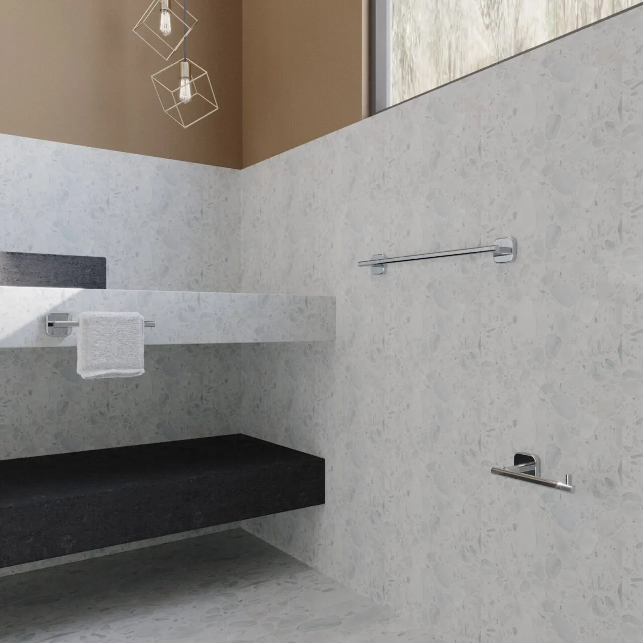 PIAZZA CROMO ACCESORIOS DE BAÑO TOALLERO CORTO