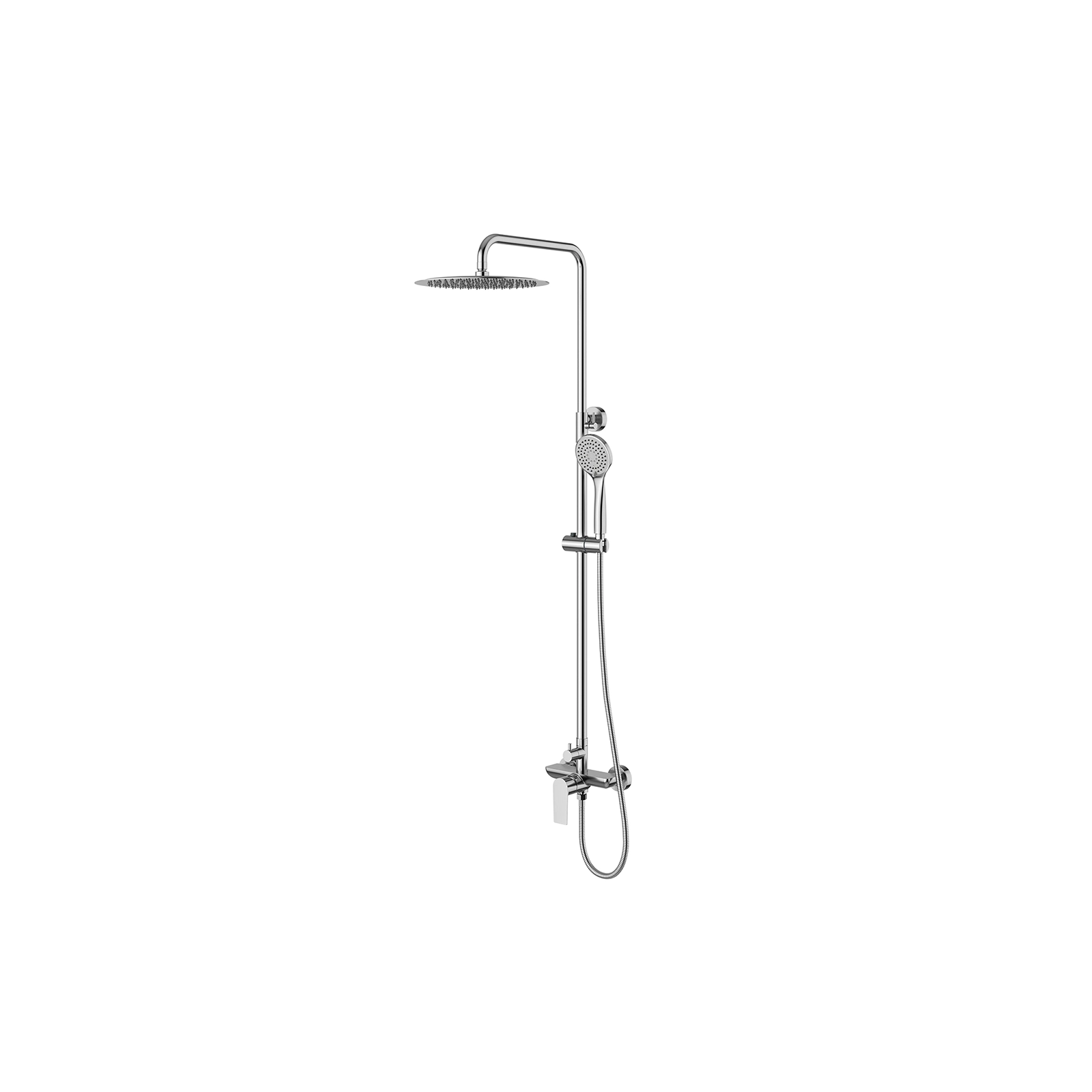 CITY INOX SATIN GRIF DUCHA SISTEMA CON BARRA MANGUERA TEL Y CABEZA IN-H16024