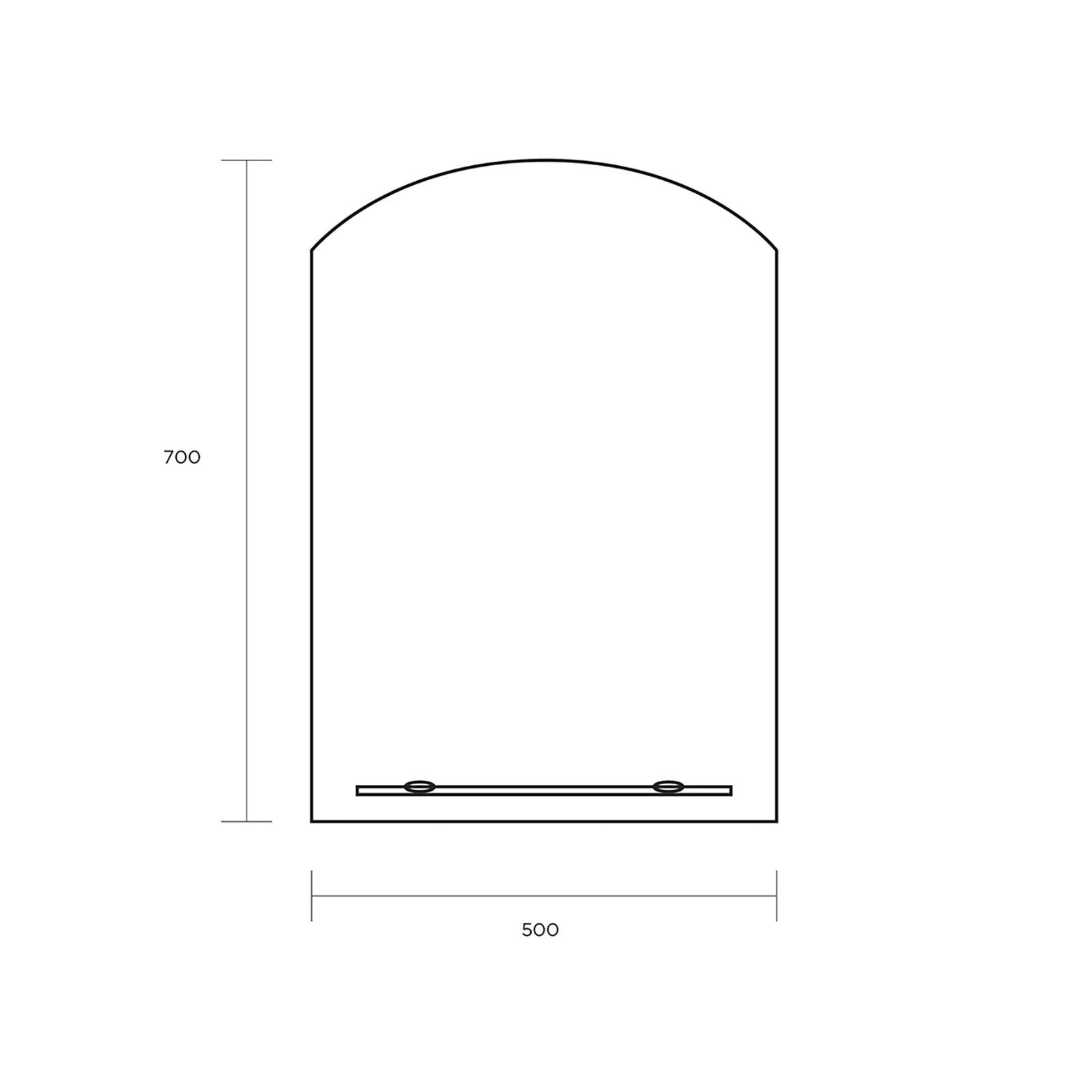 ESPEJO RECTANGULAR SENCILLO CURVE