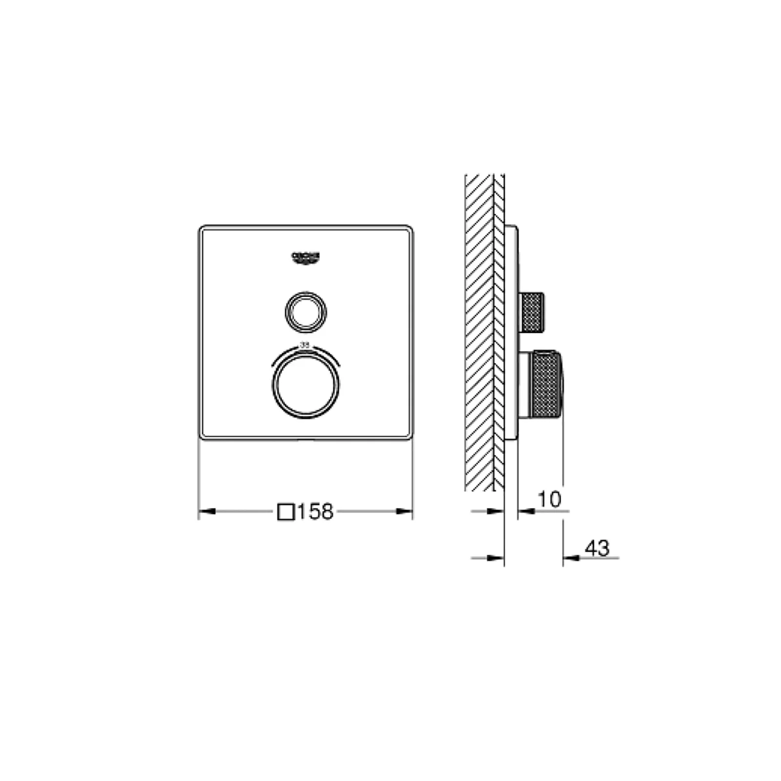 TRIM GROHTHERM SMARTCONTROL 1 VIA