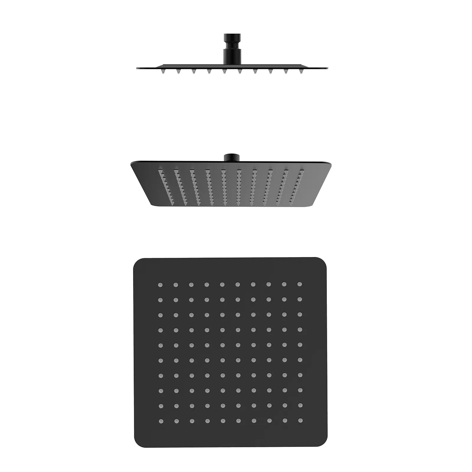 KUBIKA NEGRO MATE GRIFO DUCHA CABEZA CUADRADA 250MM