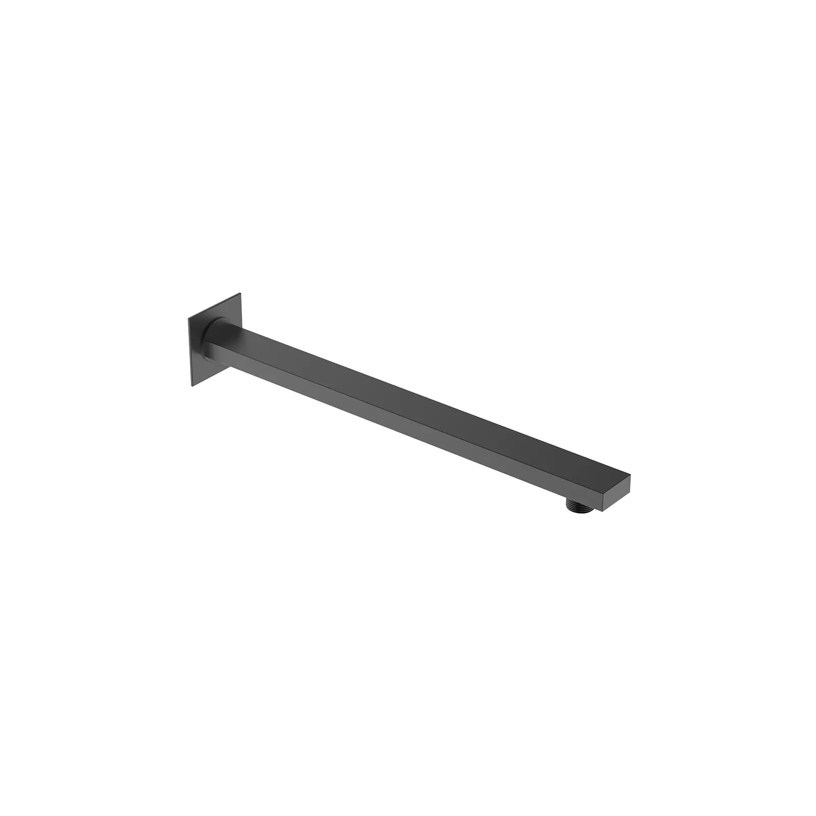 KUBIKA NEGRO MATE GRIFO DUCHA BRAZO CUADRADO A PARED 380MM