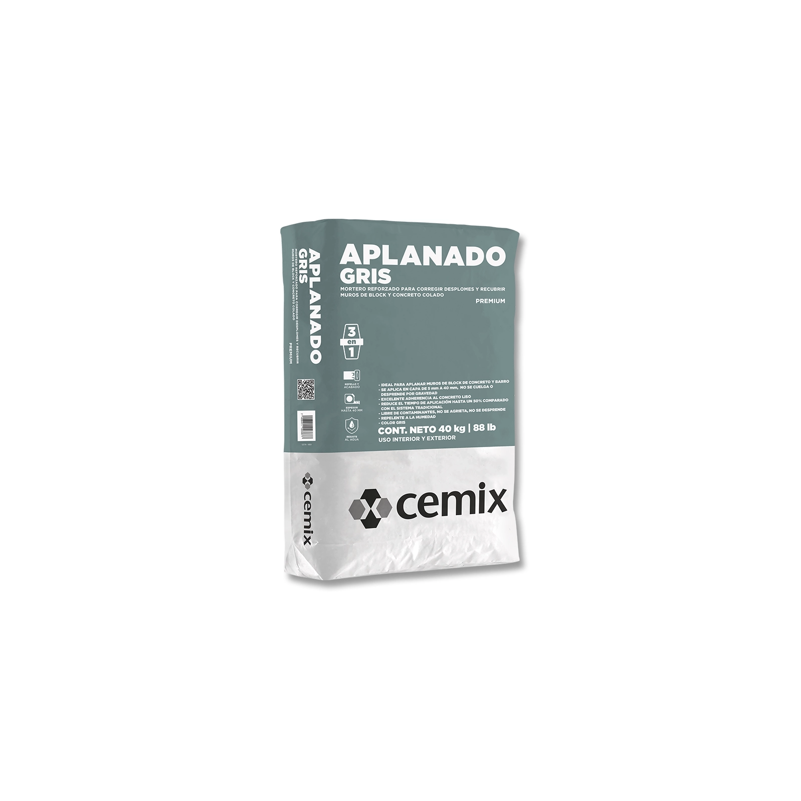 CEMIX APLANADO GRIS SACO 40KG