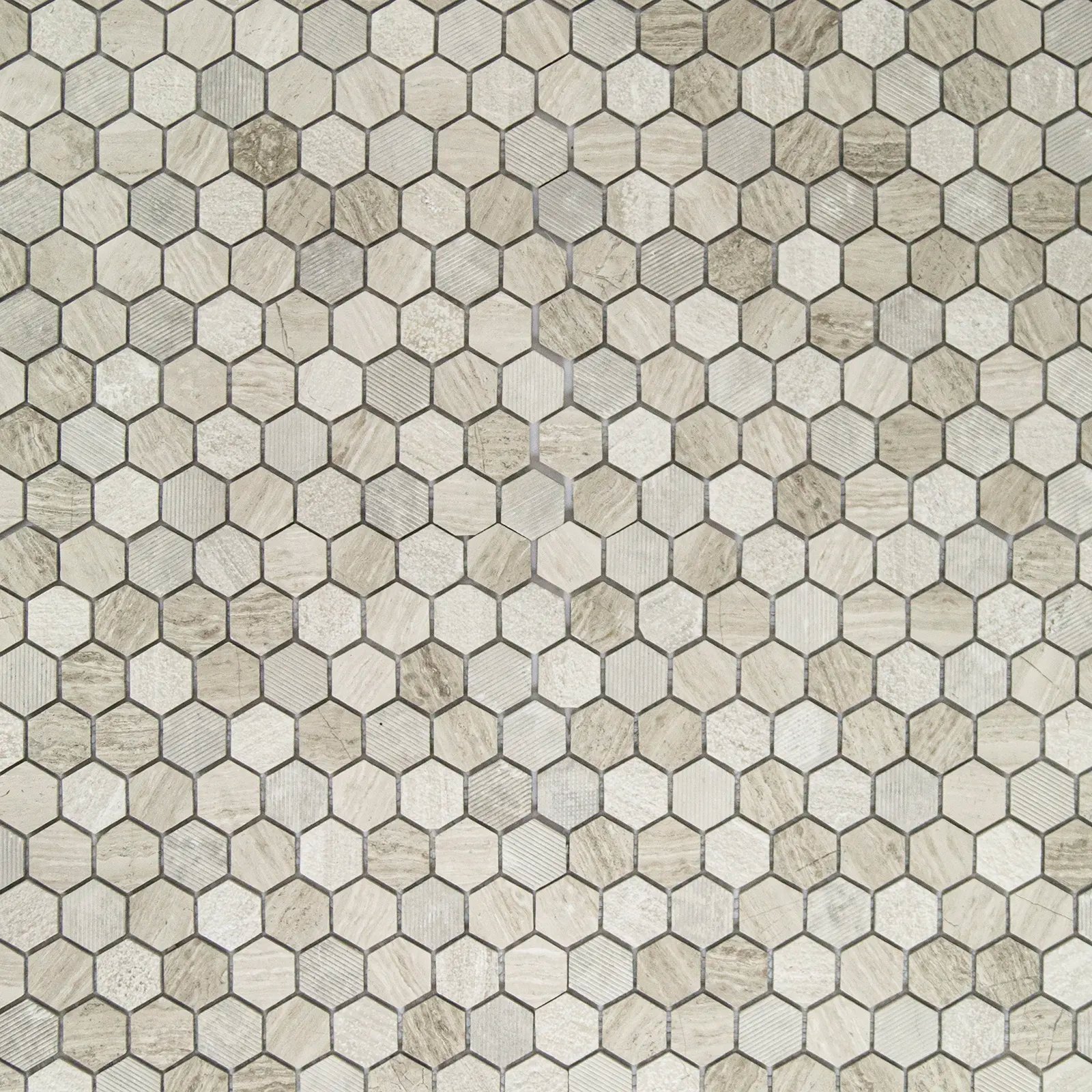 MOSAICO HEXAGONAL PETRA BEIGE 29.3X30.5 CM