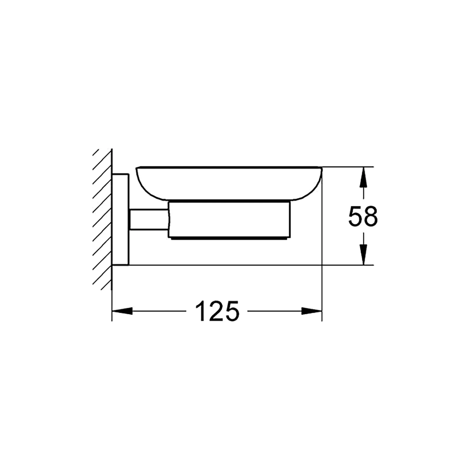 JABONERA DE CRISTAL A PARED ESSENTIALS