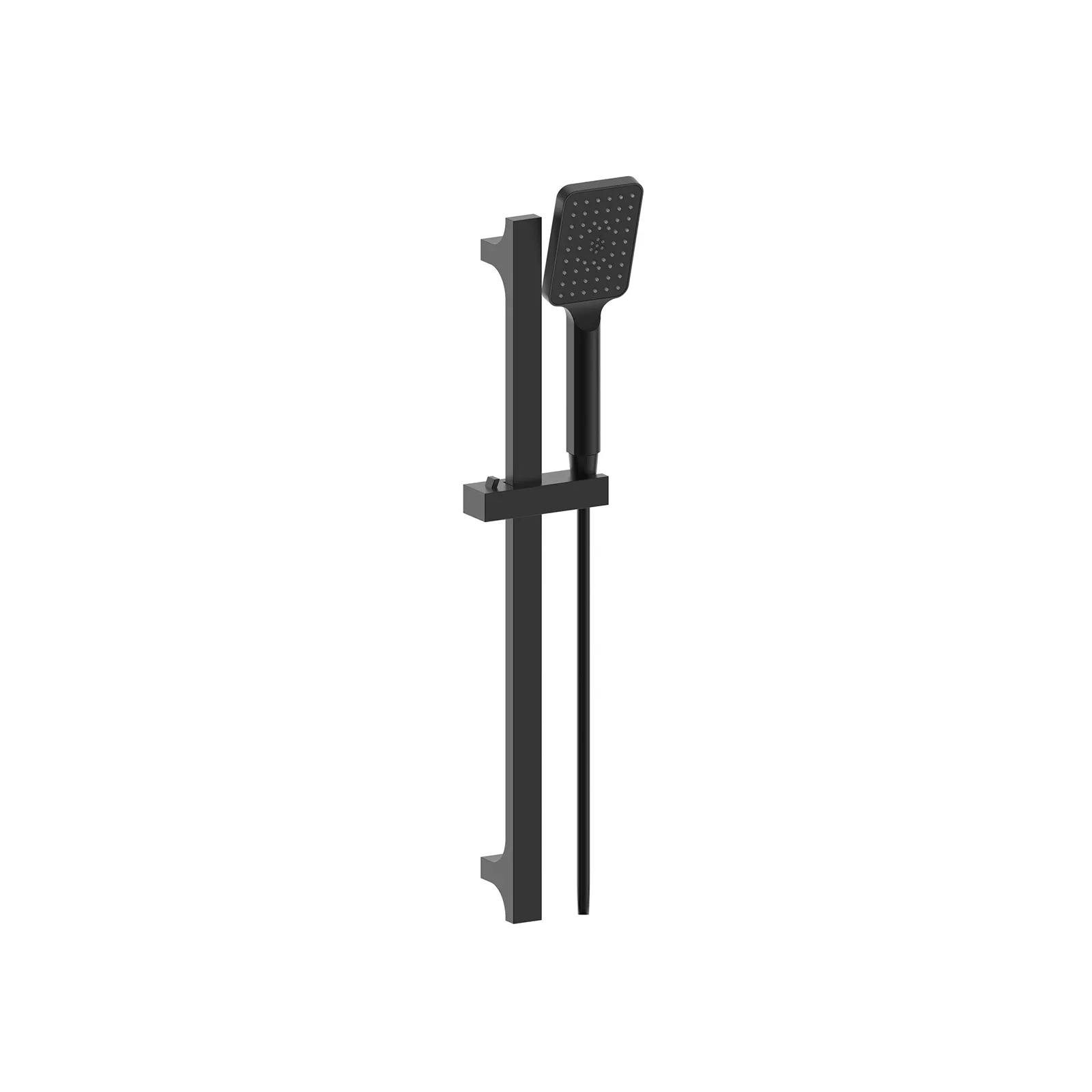 KUBIKA NEGRO MATE  GRIFO DUCHA TELEDUCHA CON BARRA MANGUERA Y TEL