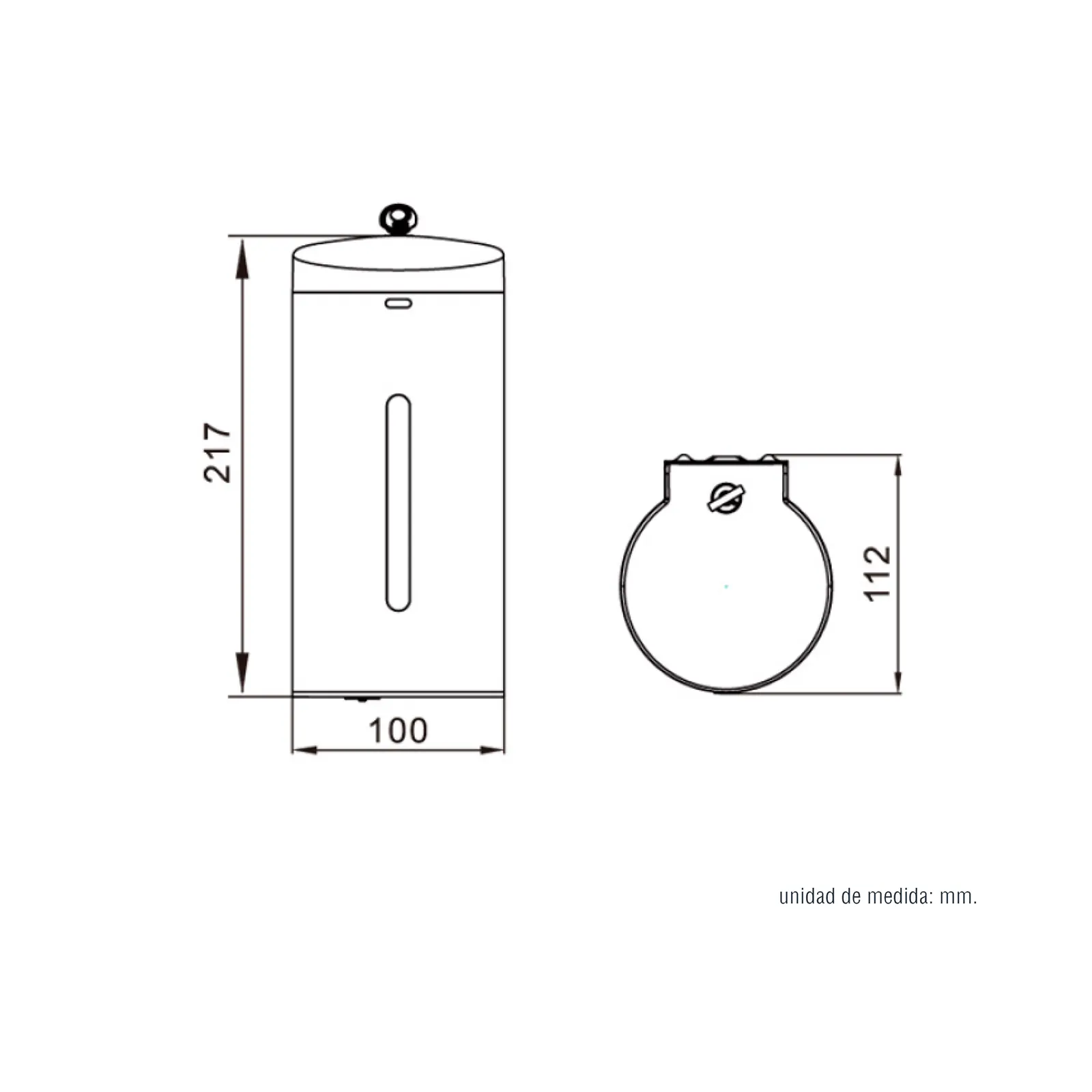 DISPENSADOR DE JABON LIQUIDO O ALCOHOL GEL DE SENSOR A PARED DE BATERIAS