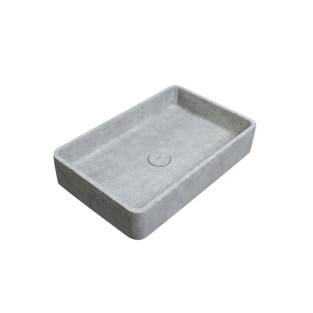 LAVAMANOS CONCRETO RECTANGULAR SORRENTO GRIS CLARO