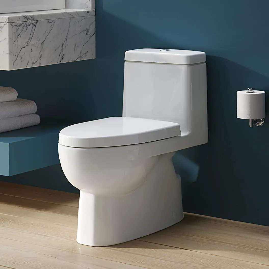 INODORO ONE PIECE CON ASIENTO ELONGADO CIERRE LENTO Y DOBLE PUSH REACH