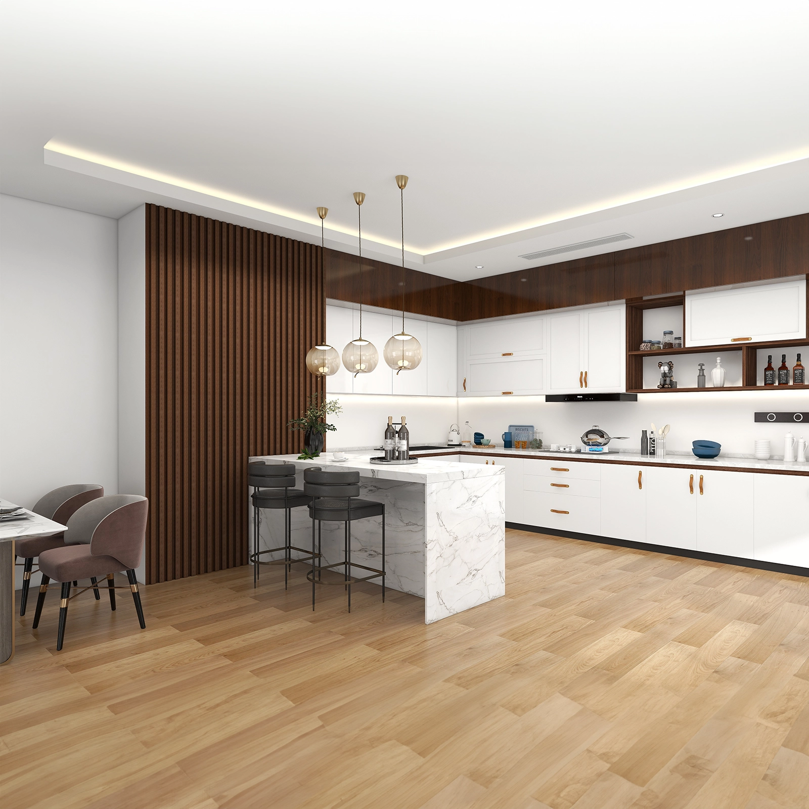 KIT WALL PANEL DUVAR WPC PARA EXTERIOR COLOR CAFÉ