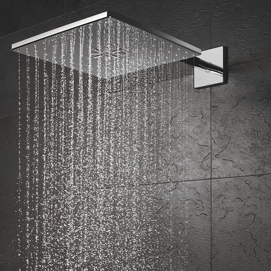 KIT BRAZO Y CABEZA CUADRADA A PARED 310MM RAINSHOWER