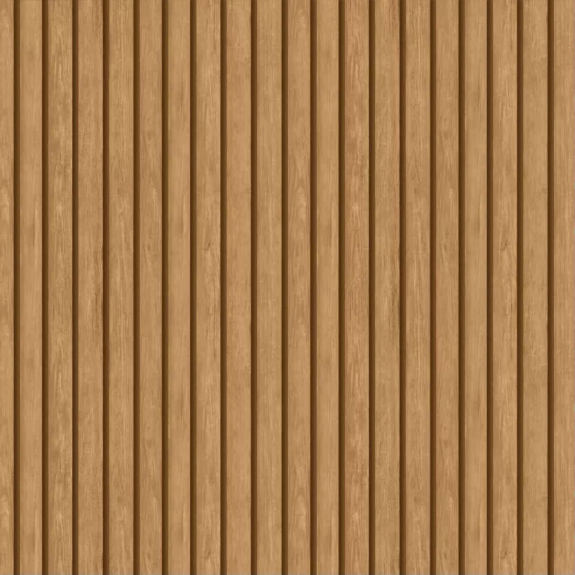 Panel / Perfil Para Pared Madera Wall Panel Interior 12cm X 2,80mt Color  Matt Teak Marca Agt